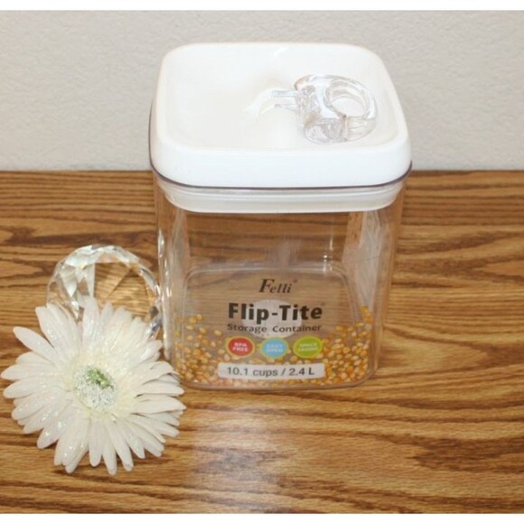 Felli Flip Tite Airtight Food Storage Container Lock Lid Kitchen 2.4 L 10.1 Cup - Picture 2 of 4